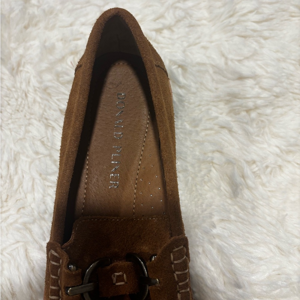 Donald J. Pliner Brown Suede Loafers - Picture 3 of 4
